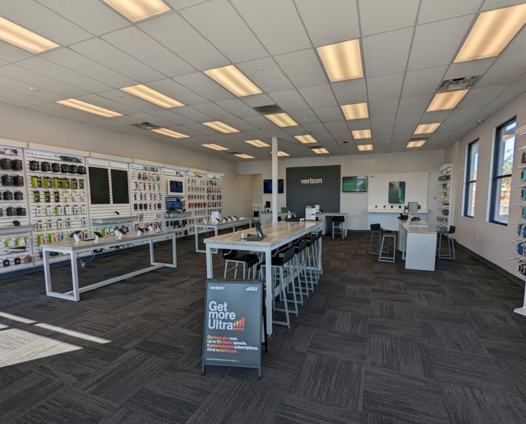 Interior of Victra Verizon Authorized Retail Store in St George, UT.