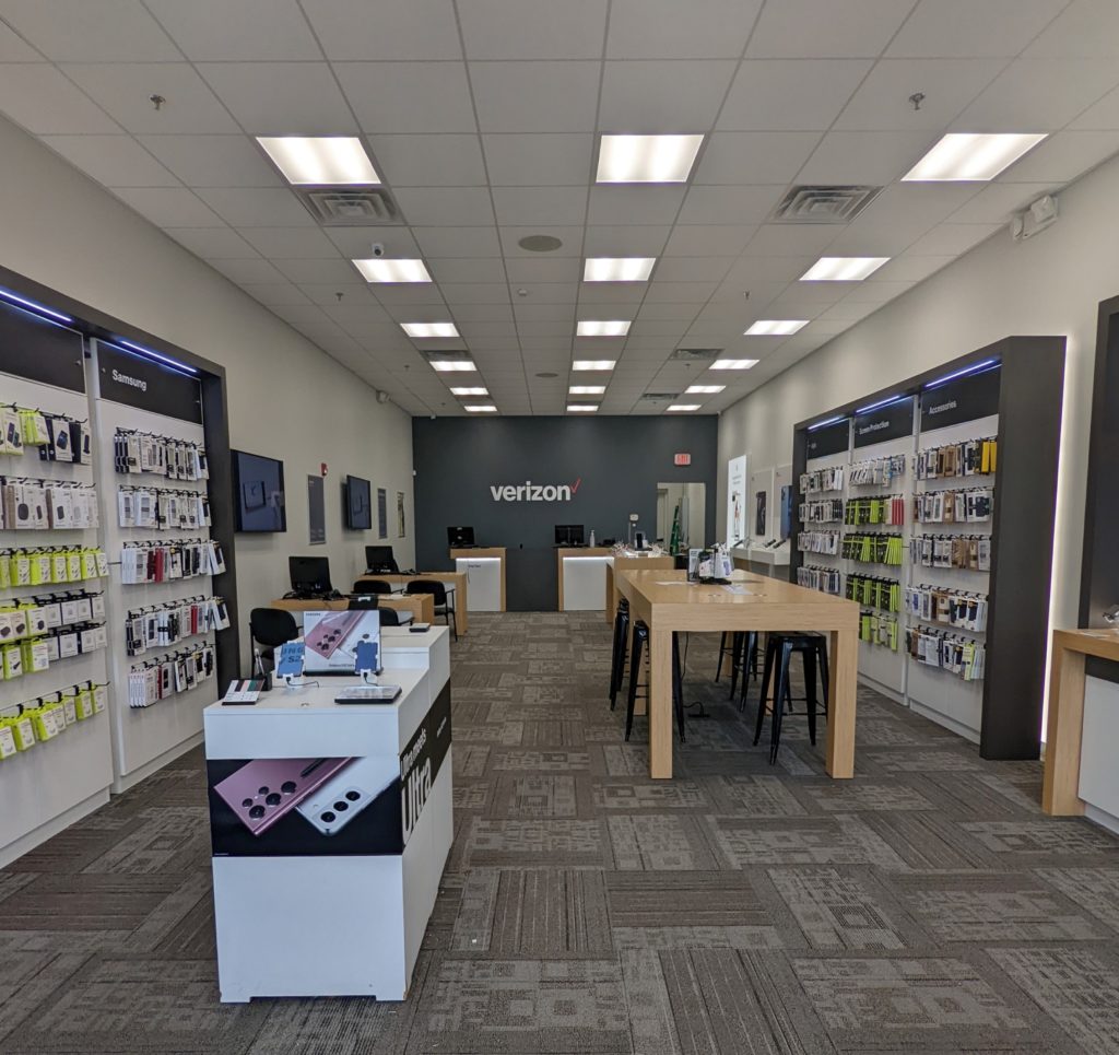 Interior of Victra Verizon Authorized Retail Store in Chantilly, VA.
