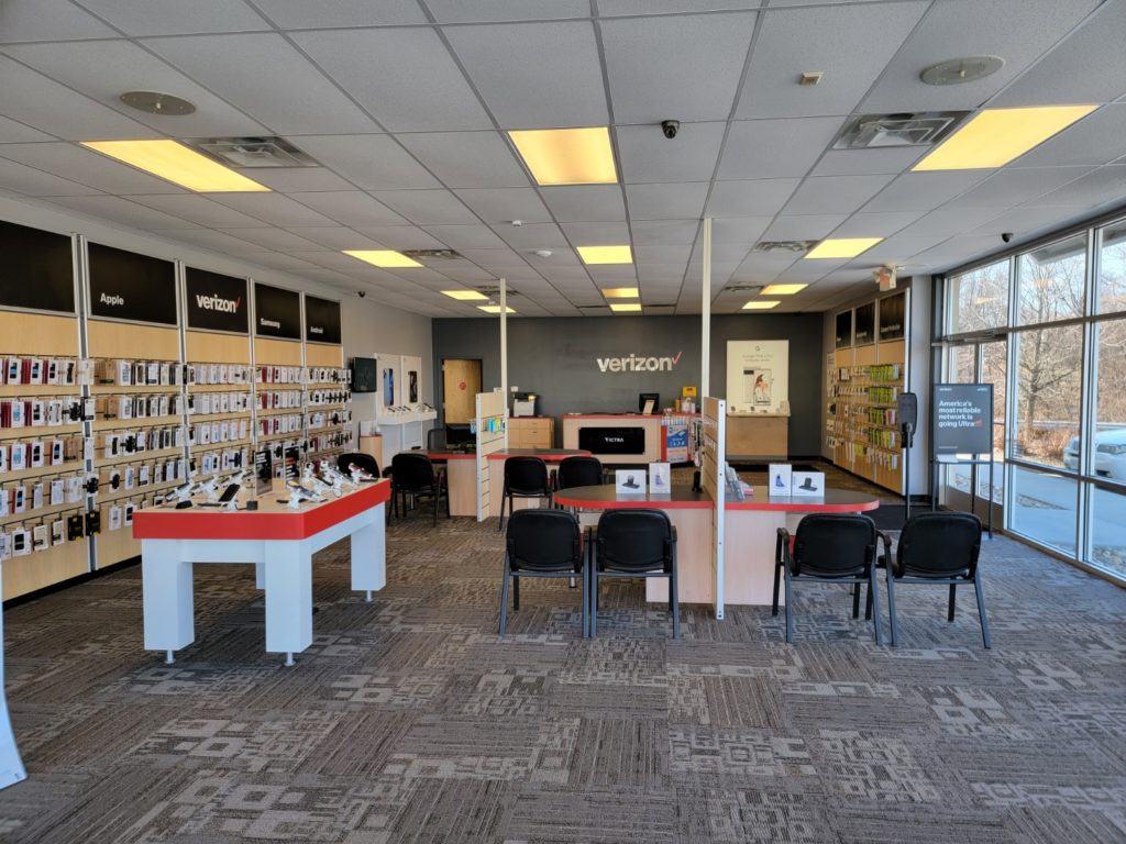 Interior of Victra Verizon Authorized Retail Store in Lynchburg, VA.