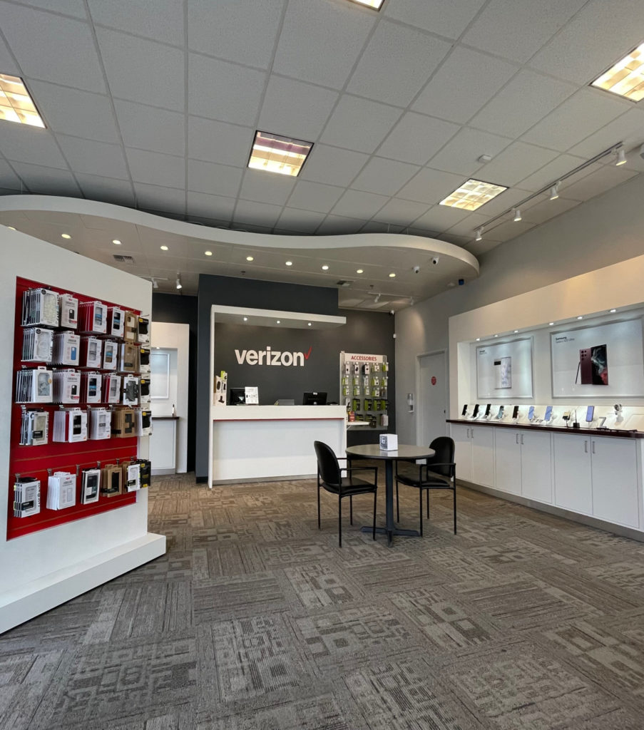 Interior of Victra Verizon Authorized Retail Store in Auburn, WA.