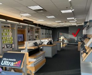 Interior of Victra Verizon Authorized Retail Store in Burien, WA.