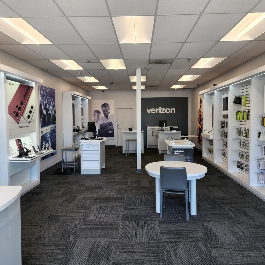 Interior of Victra Verizon Authorized Retail Store in Lake Stevens, WA.