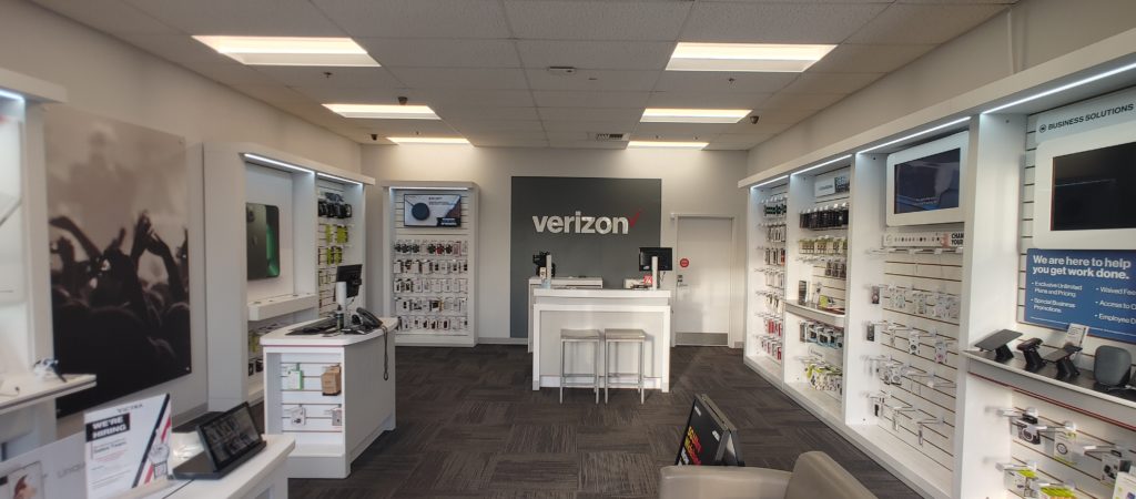 Interior of Victra Verizon Authorized Retail Store in Lynden, WA.