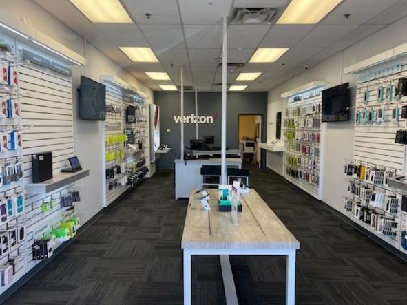 Interior of Victra Verizon Authorized Retail Store in Mesa North Power, AZ.
