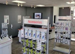 Interior of Victra Verizon Authorized Retail Store in Pewaukee, WI.