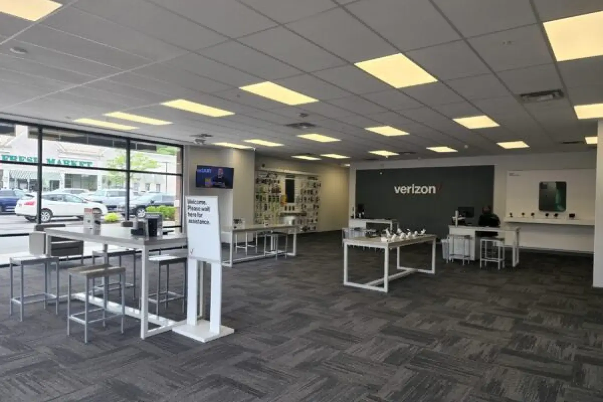 Interior of a Verizon store.