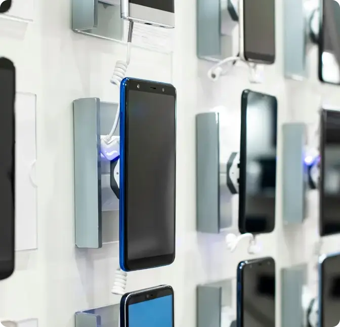 Various smartphone models at the Verizon Wireless Store in Naples, Florida.