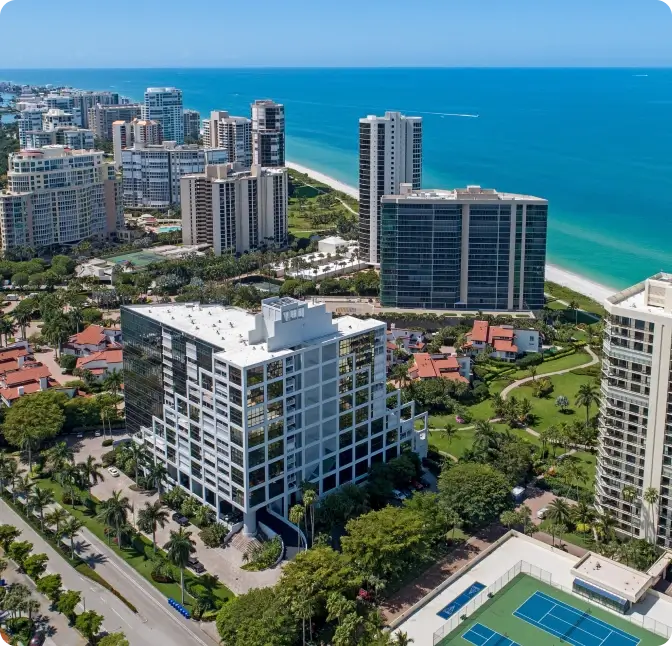 Aerial view of Naples, Florida.