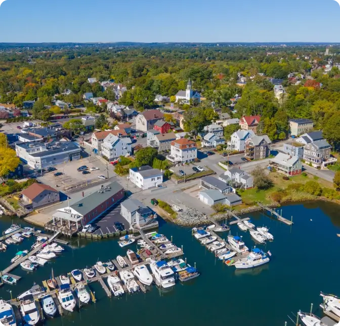 Aerial image of Warwick, Rhode Island.
