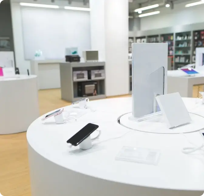 Interior of the Verizon store in Plymouth.